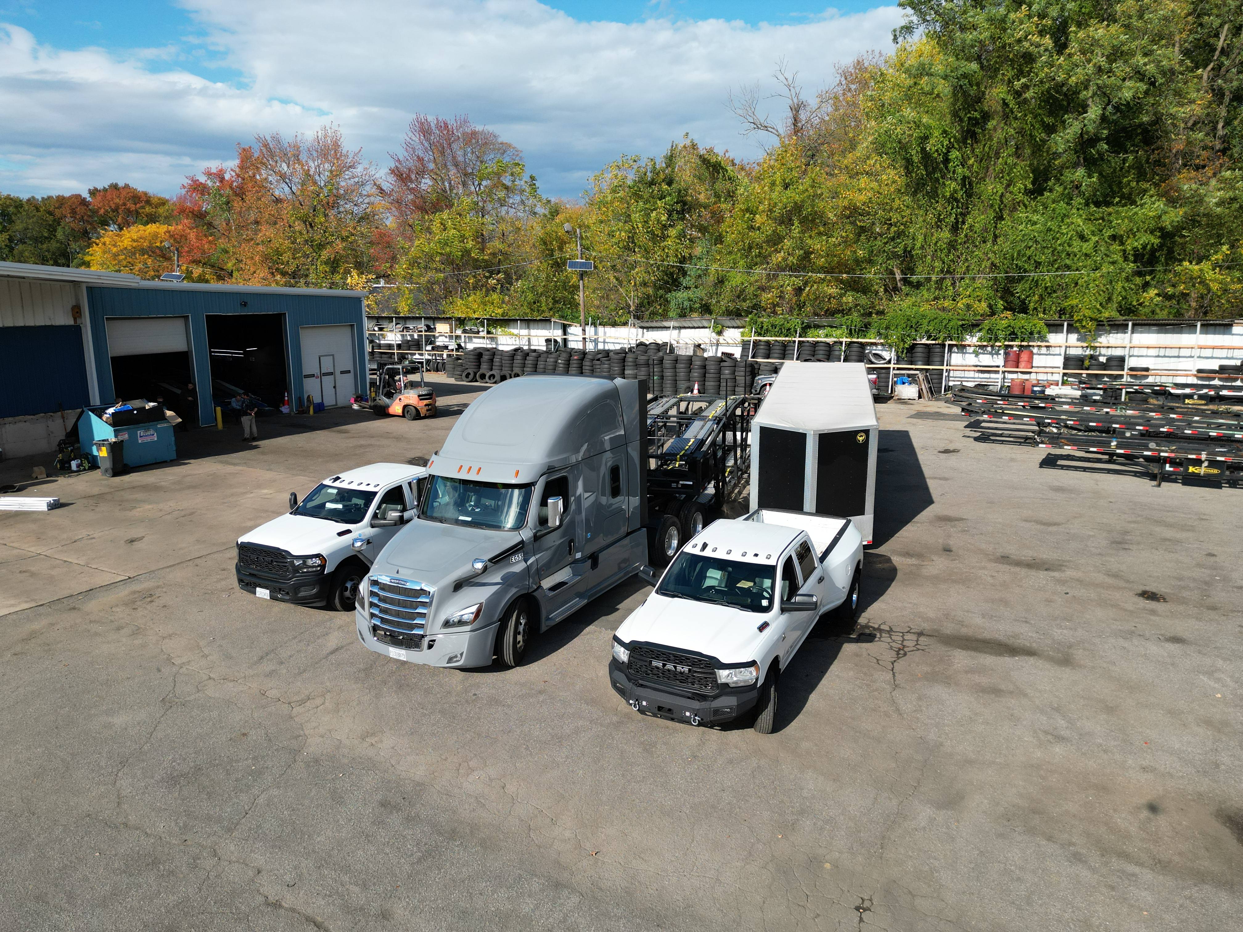 Eagle Pro Alliance truck service facility with trucks